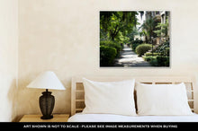 Load image into Gallery viewer, Gallery Wrapped Canvas, Savannah Georgia USA Historic Downtown Sidewalks Rowhouses And Oak Trees
