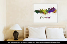 Load image into Gallery viewer, Gallery Wrapped Canvas, Caracas Skyline In Watercolor
