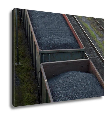 Gallery Wrapped Canvas, Cargo Cars Carrying Coal
