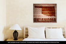 Load image into Gallery viewer, Gallery Wrapped Canvas, Vintage Oklahoma Map