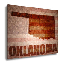 Load image into Gallery viewer, Gallery Wrapped Canvas, Vintage Oklahoma Map