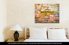 Load image into Gallery viewer, Gallery Wrapped Canvas, Nashville City On A Road Map