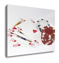 Load image into Gallery viewer, Gallery Wrapped Canvas, Royal Flush With Poker Chips