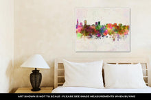Load image into Gallery viewer, Gallery Wrapped Canvas, Baton Rouge Skyline In Watercolor