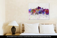 Load image into Gallery viewer, Gallery Wrapped Canvas, Rochester Ny Skyline In Watercolor