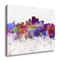 Load image into Gallery viewer, Gallery Wrapped Canvas, Rochester Ny Skyline In Watercolor