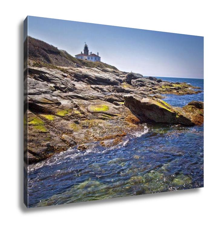 Gallery Wrapped Canvas, Beavertail Lighthouse In Newport