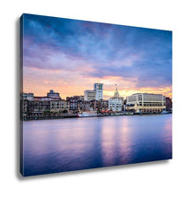 Load image into Gallery viewer, Gallery Wrapped Canvas, Savannah Georgia Riverfont Skyline