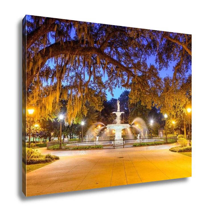 Gallery Wrapped Canvas, Forsyth Park In Savannah Ga