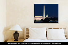Load image into Gallery viewer, Gallery Wrapped Canvas, Washington Dc Skyline Including Lincoln Memorial Washington Monument And The