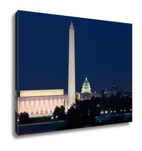 Load image into Gallery viewer, Gallery Wrapped Canvas, Washington Dc Skyline Including Lincoln Memorial Washington Monument And The