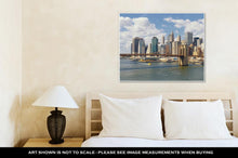 Load image into Gallery viewer, Gallery Wrapped Canvas, Manhattan Skyline With Brooklyn Bridge At Sunny Day