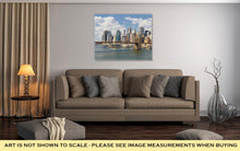Load image into Gallery viewer, Gallery Wrapped Canvas, Manhattan Skyline With Brooklyn Bridge At Sunny Day