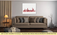 Load image into Gallery viewer, Gallery Wrapped Canvas, Pink Watercolor Skyline Of New York City In USA
