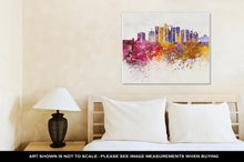 Load image into Gallery viewer, Gallery Wrapped Canvas, Riyadh V2 Skyline Artistic Abstract In Watercolor