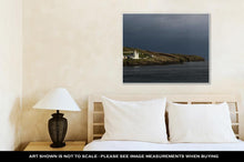 Load image into Gallery viewer, Gallery Wrapped Canvas, Holburn Head Lighthouse On Thurso Bay Scrabster Scotland UK Dark Sea And Sky