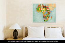 Load image into Gallery viewer, Gallery Wrapped Canvas, Map Of Africa Flags Of All Countries