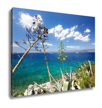 Load image into Gallery viewer, Gallery Wrapped Canvas, View From Hydra Island Castello Hydra And Kamini Beach Blue Sky
