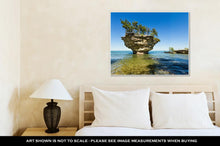 Load image into Gallery viewer, Gallery Wrapped Canvas, Turnip Rock On Lake Huron In Port Austin Michigan An Underwater View Shows