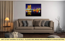 Load image into Gallery viewer, Gallery Wrapped Canvas, Marina And Apartment Building At Night In Baltimore Maryland