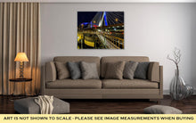 Load image into Gallery viewer, Gallery Wrapped Canvas, Zakem Bridge Over Charles River Dam At Night
