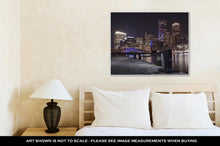 Load image into Gallery viewer, Gallery Wrapped Canvas, Boston Harbor And Financial District At Sunset In Boston Massachusetts