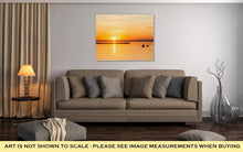 Load image into Gallery viewer, Gallery Wrapped Canvas, Silhouette Of Two Canoeists On Lake During Sunset