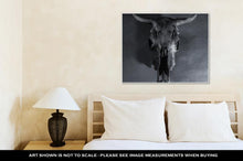 Load image into Gallery viewer, Gallery Wrapped Canvas, Black Bulls Skull