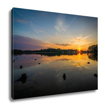 Load image into Gallery viewer, Gallery Wrapped Canvas, Sunset Over Lake Norman From Parham Park In Davidson North Car