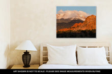 Load image into Gallery viewer, Gallery Wrapped Canvas, Sunrise Glow On Pikes Peak And Garden Of The Gods