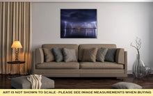 Load image into Gallery viewer, Gallery Wrapped Canvas, Thunderstorm And Lightnings In Night Over A Lake With Reflaction