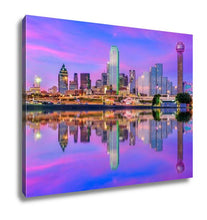 Load image into Gallery viewer, Gallery Wrapped Canvas, Dallas Texas USA Downtown City Skyline