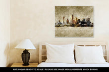 Load image into Gallery viewer, Gallery Wrapped Canvas, Skyline Of Dallas In Modern And Abstract Vintage Look