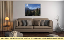 Load image into Gallery viewer, Gallery Wrapped Canvas, Blue Sky With Snow Capped Mountains And Evergreen Trees