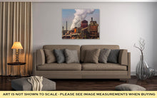 Load image into Gallery viewer, Gallery Wrapped Canvas, Working Detroit River Michigan Automotive Steel Mill