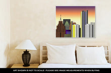 Load image into Gallery viewer, Gallery Wrapped Canvas, Detroit Downtown Illustration