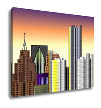 Load image into Gallery viewer, Gallery Wrapped Canvas, Detroit Downtown Illustration