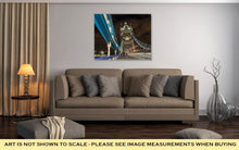 Load image into Gallery viewer, Gallery Wrapped Canvas, Detail Of Tower Bridge In London At Night With Car Light Trail