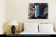 Load image into Gallery viewer, Gallery Wrapped Canvas, Street Musician Playing An Accordion