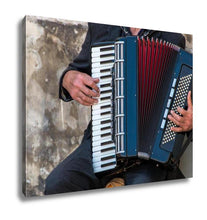 Load image into Gallery viewer, Gallery Wrapped Canvas, Street Musician Playing An Accordion