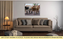 Load image into Gallery viewer, Gallery Wrapped Canvas, Longhorn Cattle Drive At The Stockyards Of Fort Worth Texas