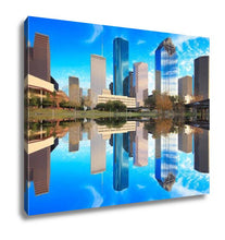 Load image into Gallery viewer, Gallery Wrapped Canvas, Houston Texas Skyline With Modern Skyscrapers And Blue Sky View