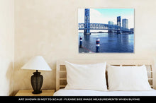 Load image into Gallery viewer, Gallery Wrapped Canvas, Downtown Jacksonville Fl Bridge Over The St Johns River