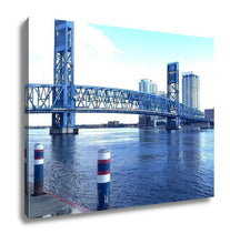Load image into Gallery viewer, Gallery Wrapped Canvas, Downtown Jacksonville Fl Bridge Over The St Johns River