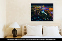Load image into Gallery viewer, Gallery Wrapped Canvas, The Las Vegas Strip As Seen From The Cosmopolitan Hotel With View Onto Bellagio