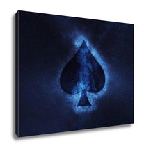 Load image into Gallery viewer, Gallery Wrapped Canvas, Playing Card Spade Symbol Abstract Night Sky