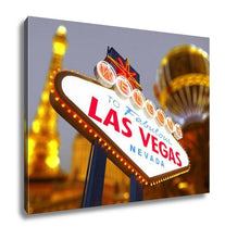 Load image into Gallery viewer, Gallery Wrapped Canvas, Welcome To Las Vegas Sign