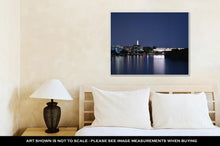 Load image into Gallery viewer, Gallery Wrapped Canvas, Panoramic Photo Of Washington D C Skyline At Night