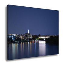 Load image into Gallery viewer, Gallery Wrapped Canvas, Panoramic Photo Of Washington D C Skyline At Night