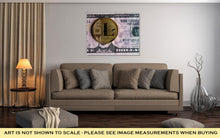 Load image into Gallery viewer, Gallery Wrapped Canvas, Litecoin On Five Dollar Banknote Cryptocurrency Trading Concept